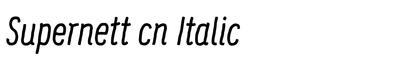 Supernett cn Italic